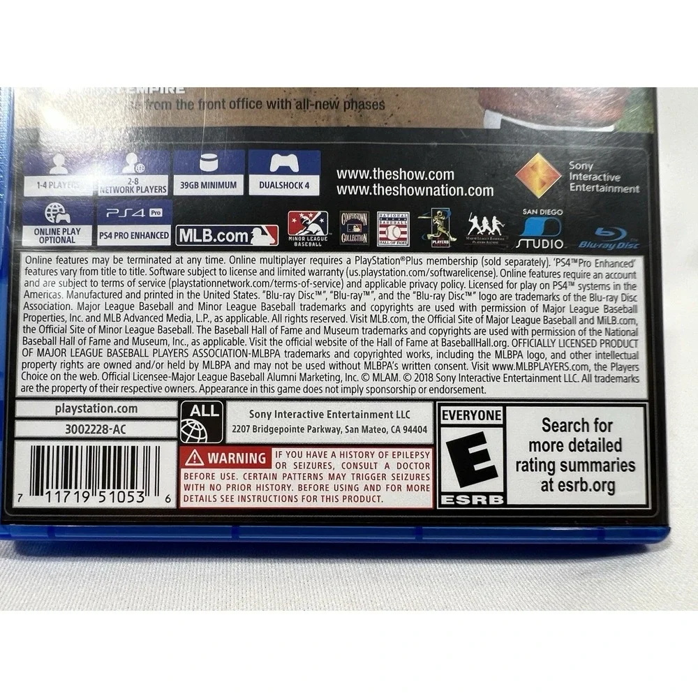 MLB The Show 18 PS4‎ Baseball Video Game PlayStation 4 Complete Tested